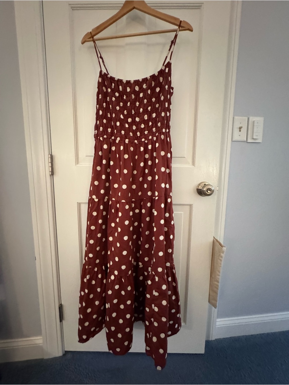 GAP Polka Dot Smocked Dress - 100% Cotton